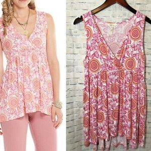 Matilda Jane Happy & Free Pink Floral Skyride Tank